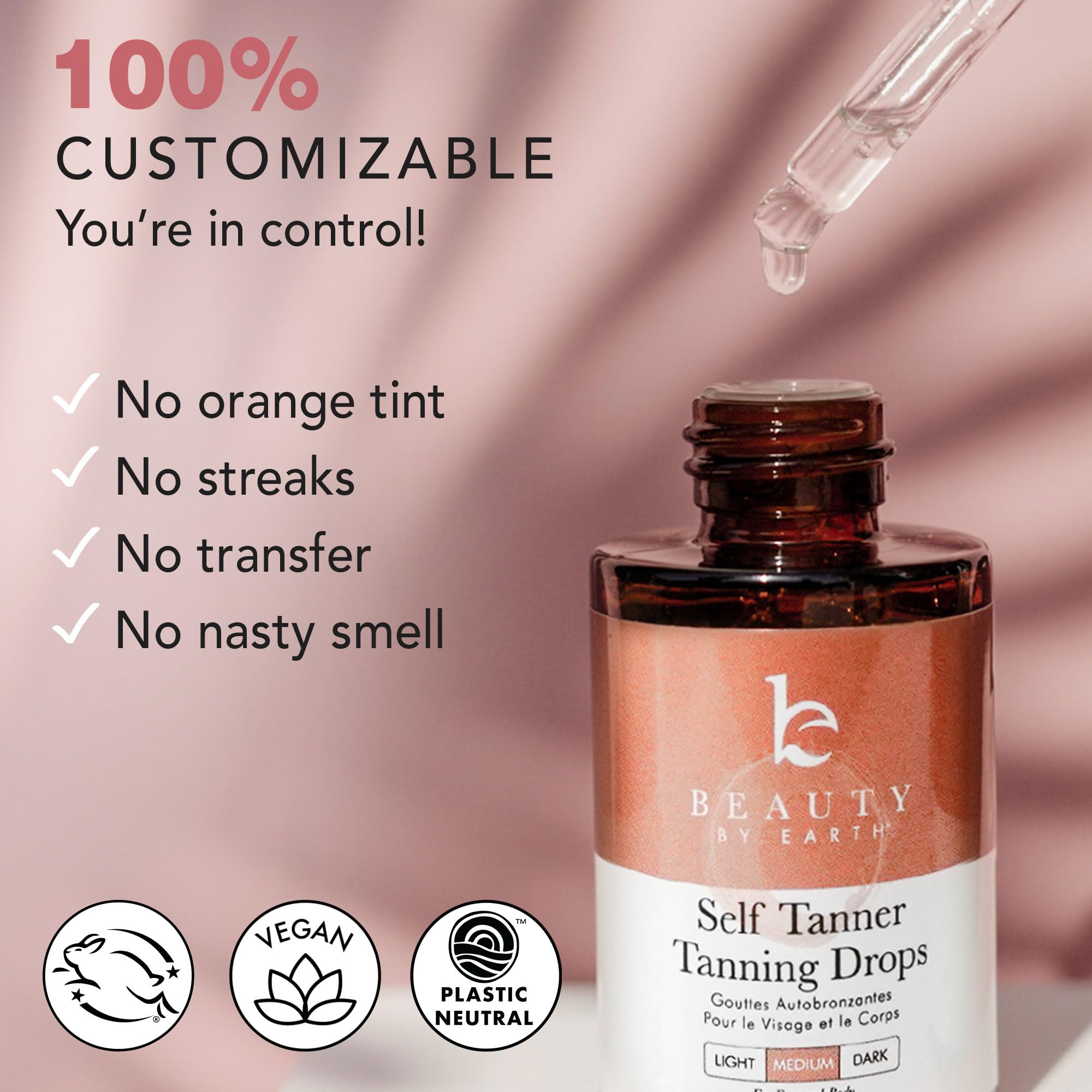 Amazon.com: Self Tanning Drops & Kabuki Face Brush - Made with